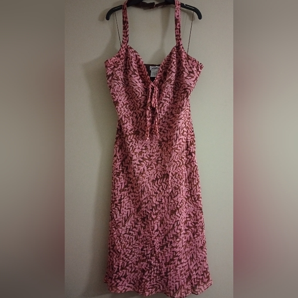 Dressbarn 100% Silk Halter Dress Size 14 - Picture 3 of 7